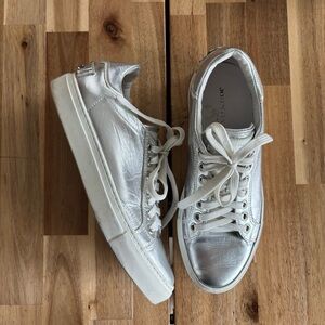 John Galliano Silver Sneakers